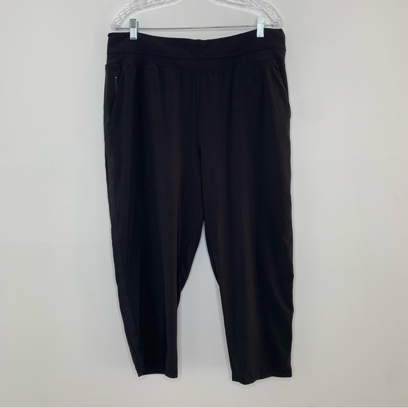 Athleta black side panel jogger pants 18 - Picture 1 of 9